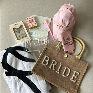 Bride Bachelorette Set Towel Hats Tattoos Tote Bag